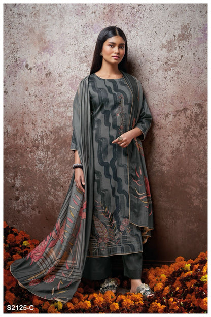 Corey 2125 Ganga Cotton Silk Plazzo Style Suits