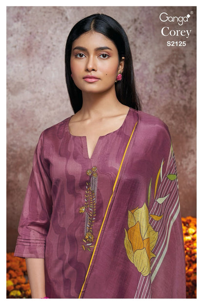 Corey 2125 Ganga Cotton Silk Plazzo Style Suits