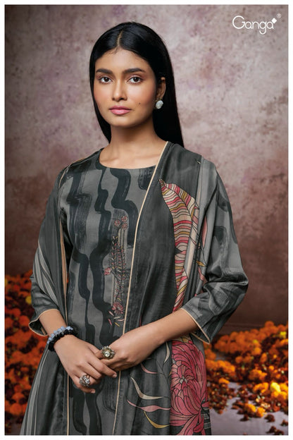 Corey 2125 Ganga Cotton Silk Plazzo Style Suits