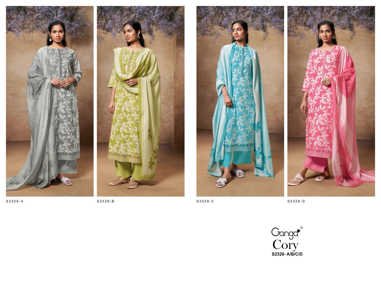 Cory 2328 Ganga Cotton Plazzo Style Suits
