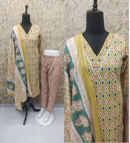 Cotton-1502 Kaso Readymade Pant Style Suits