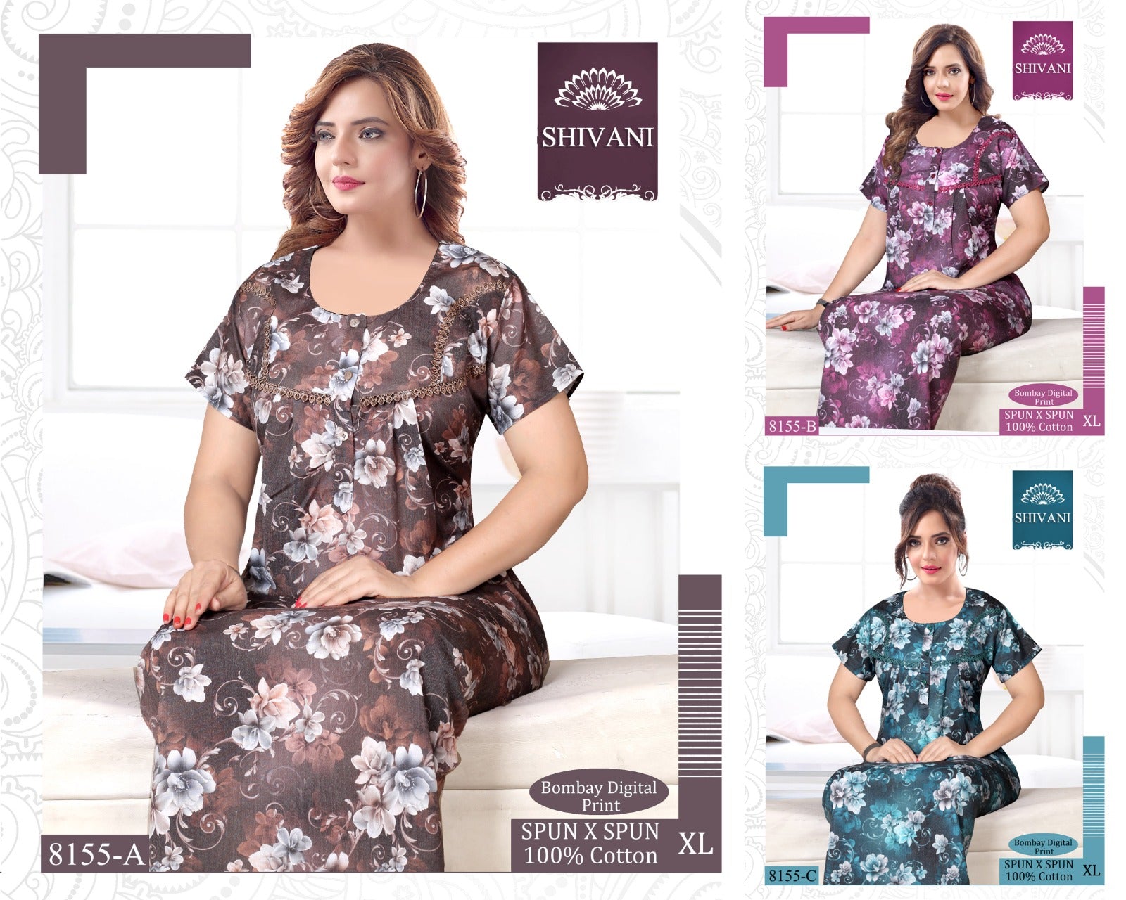 Cotton-2002 Shivani Night Gowns