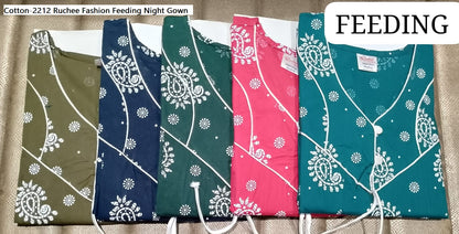 Cotton-2212 Ruchee Fashion Feeding Night Gown