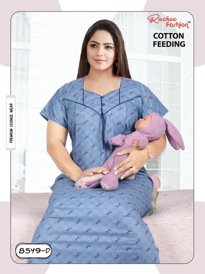 Cotton-2912 Ruchee Fashion Feeding Night Gown