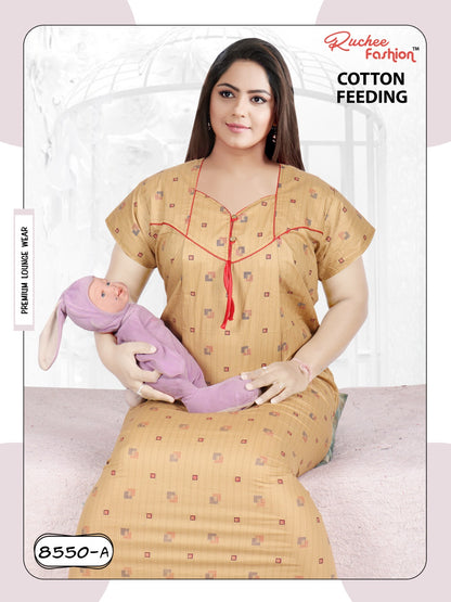 Cotton-2912 Ruchee Fashion Feeding Night Gown