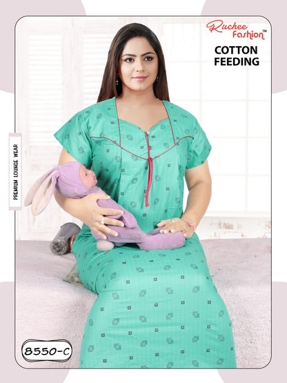 Cotton-2912 Ruchee Fashion Feeding Night Gown