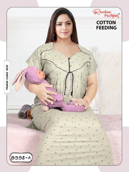 Cotton-2912 Ruchee Fashion Feeding Night Gown