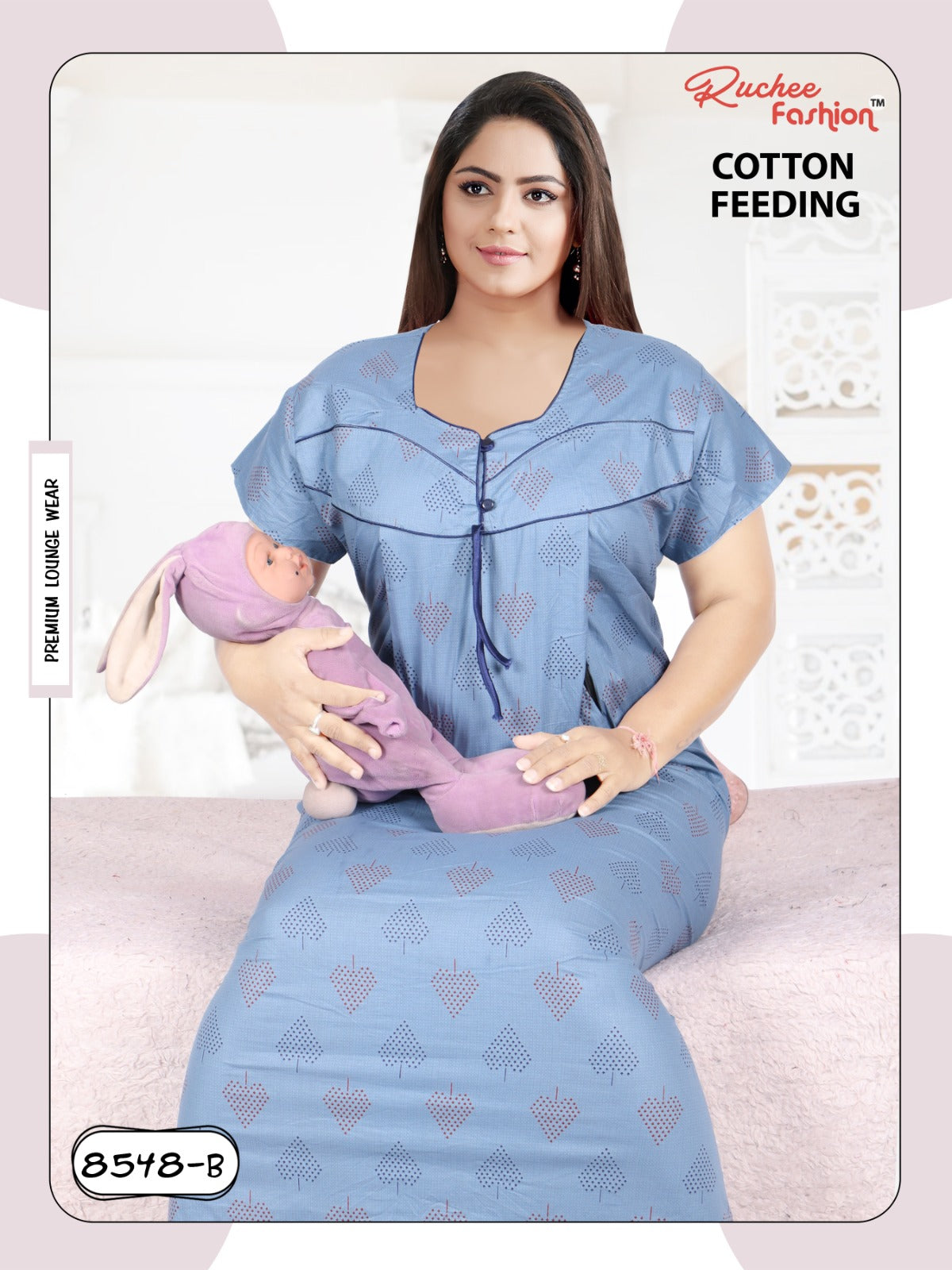 Buy Ecrin Ethnic Rayon Anarkali Lehriya Printed Maternity Feeding Gown  Kurti For Women Online at Best Prices in India - JioMart.