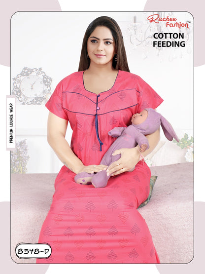 Cotton-2912 Ruchee Fashion Feeding Night Gown