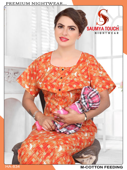 Cotton-2912 Saumya Touch Feeding Night Gown