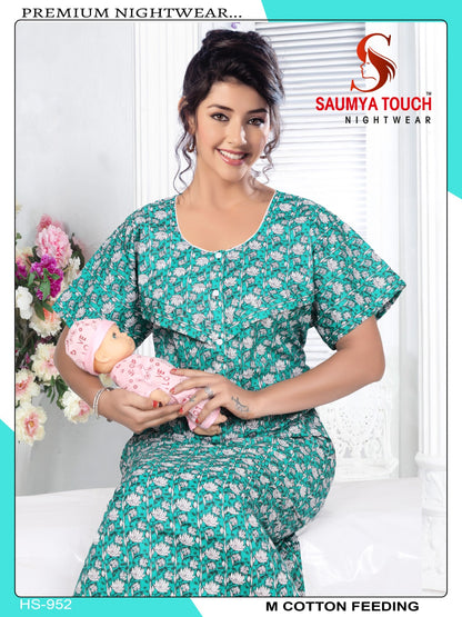 Cotton-2912 Saumya Touch Feeding Night Gown