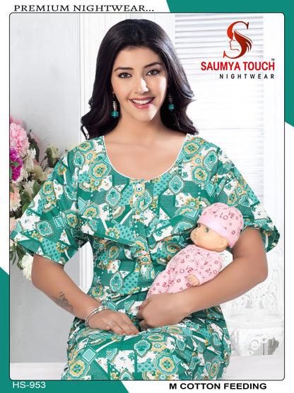 Cotton-2912 Saumya Touch Feeding Night Gown