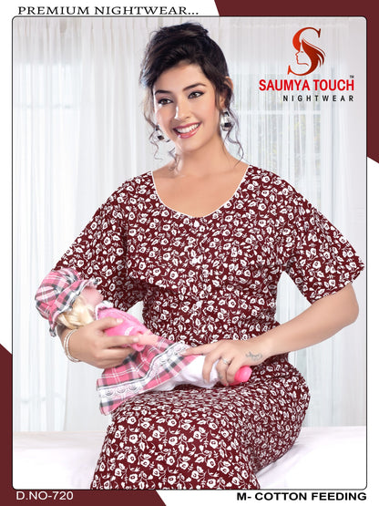 Cotton-2912 Saumya Touch Feeding Night Gown