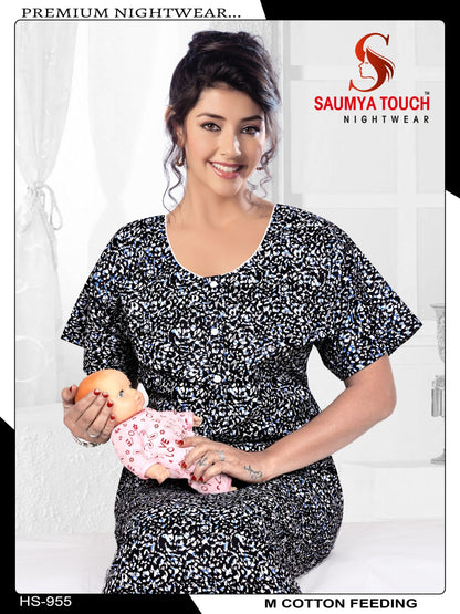 Cotton-2912 Saumya Touch Feeding Night Gown