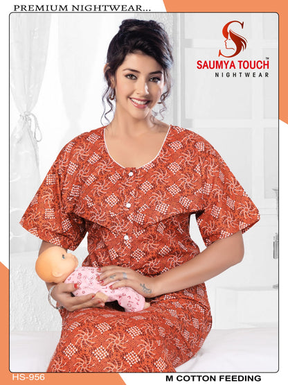 Cotton-2912 Saumya Touch Feeding Night Gown