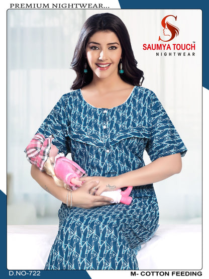 Cotton-2912 Saumya Touch Feeding Night Gown