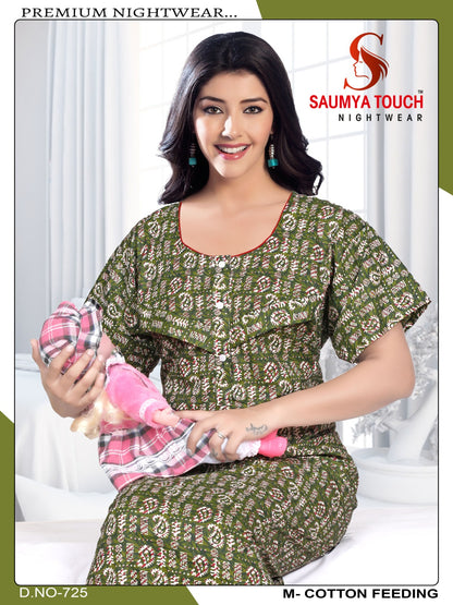 Cotton-2912 Saumya Touch Feeding Night Gown