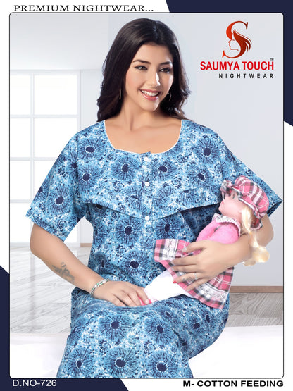 Cotton-2912 Saumya Touch Feeding Night Gown