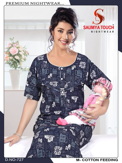 Cotton-2912 Saumya Touch Feeding Night Gown