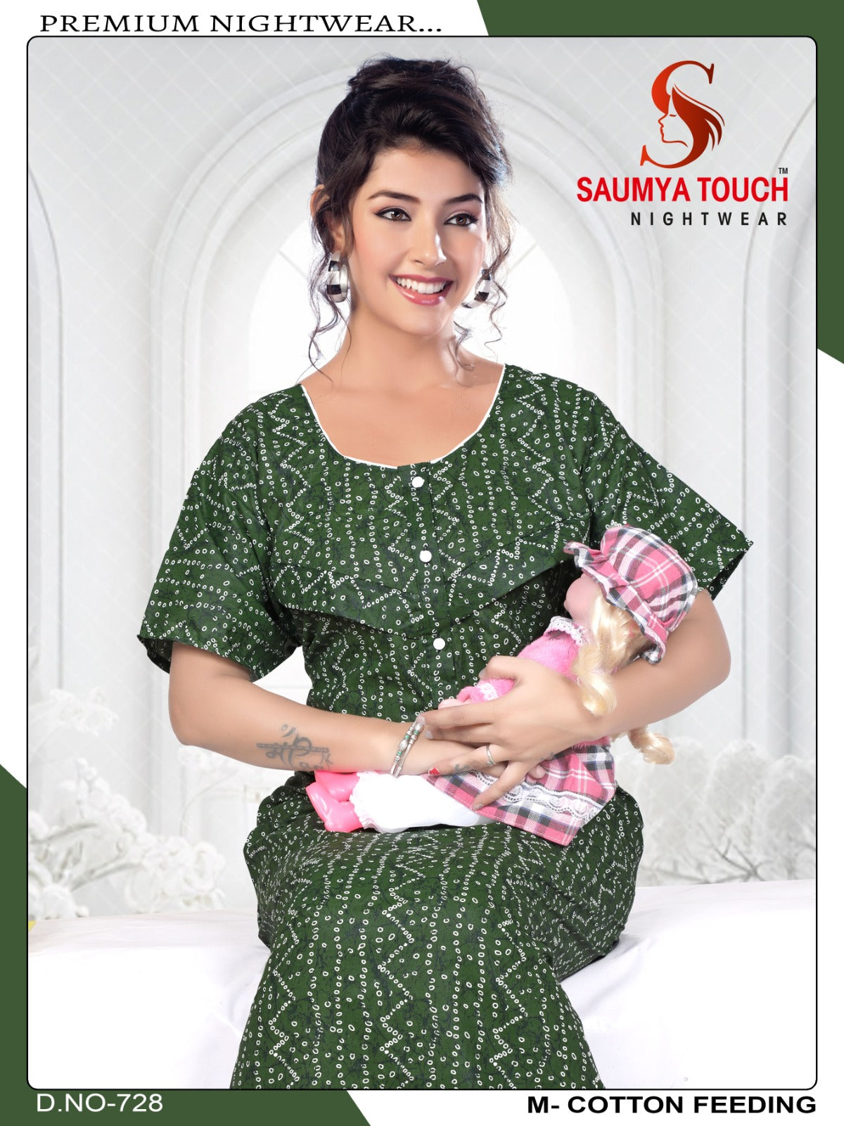 Cotton-2912 Saumya Touch Feeding Night Gown
