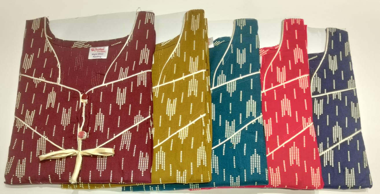 Cotton 0212 Ruchee Fashion Feeding Night Gown