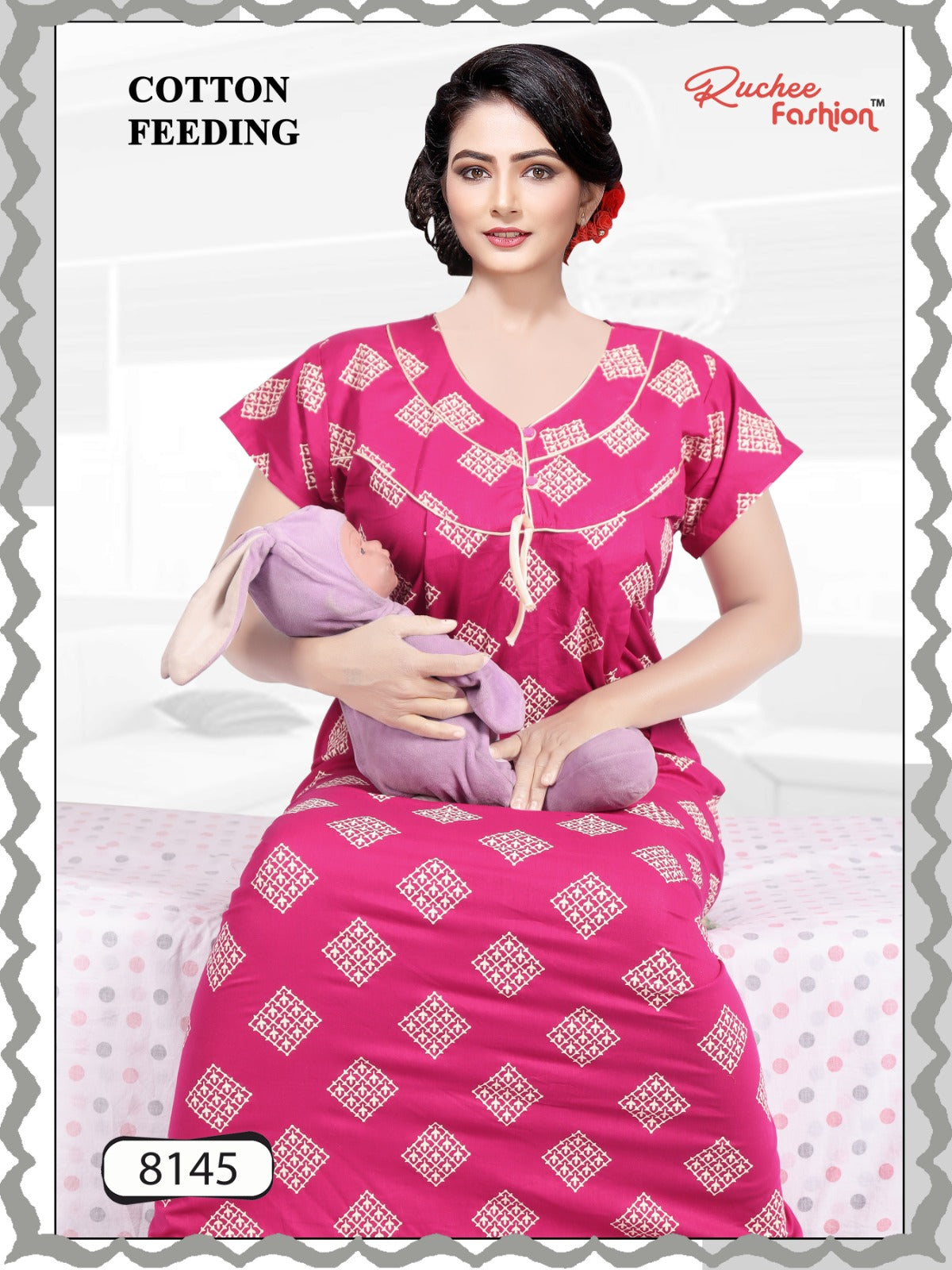 Buy Step Queen Maternity Feeding Gown Dress For Women Ladies-Size L Online  at Best Prices in India - JioMart.