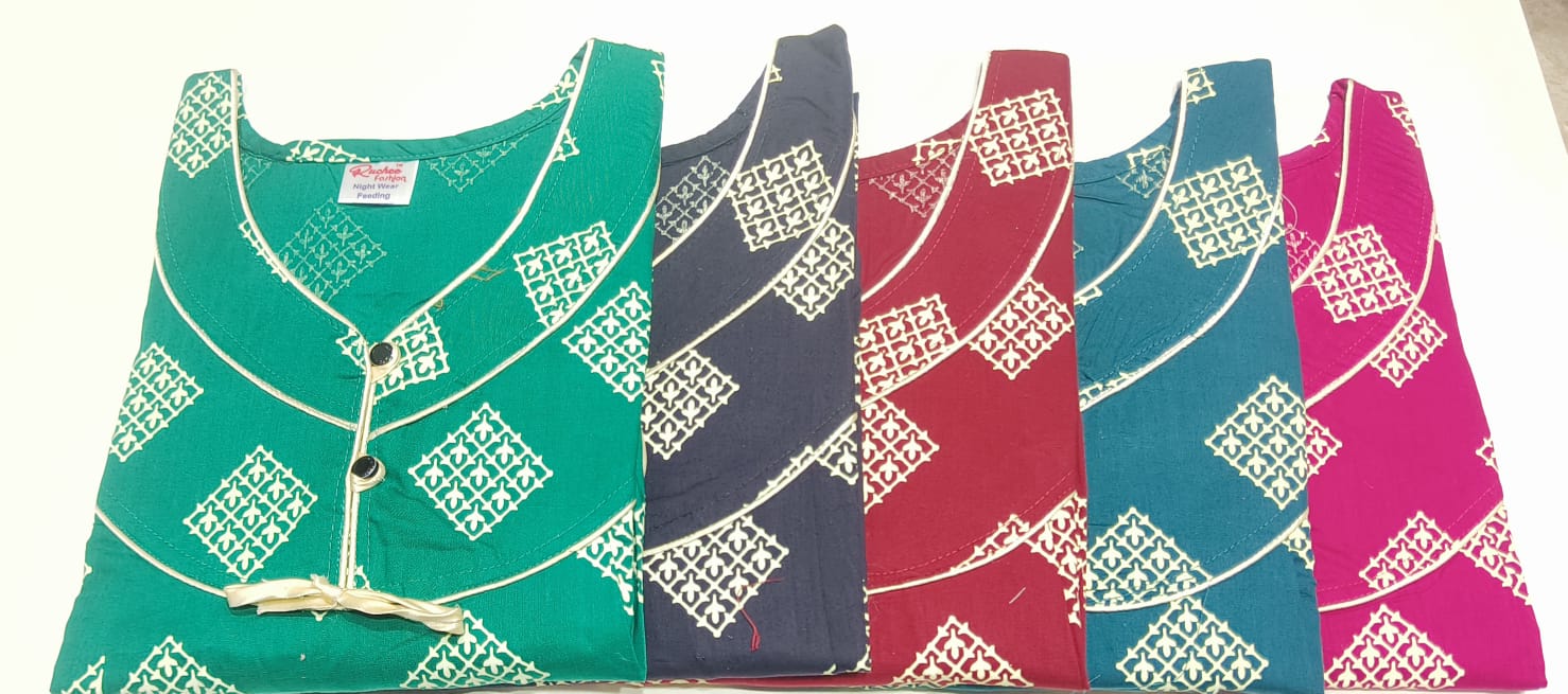 Cotton 0212 Ruchee Fashion Feeding Night Gown