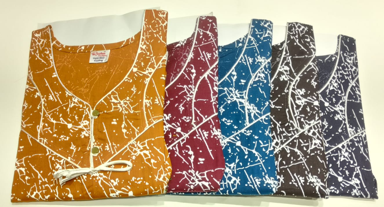 Cotton 0212 Ruchee Fashion Feeding Night Gown