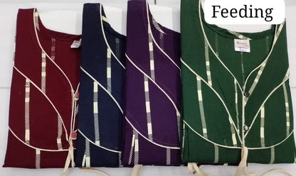 Cotton 0212 Ruchee Fashion Feeding Night Gown