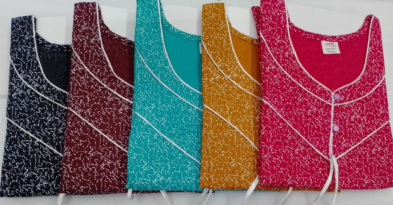 Cotton 0212 Ruchee Fashion Feeding Night Gown