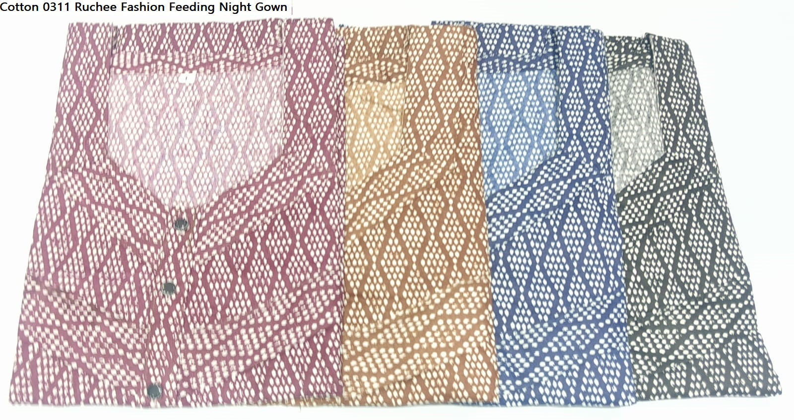 Cotton 0311 Ruchee Fashion Feeding Night Gown