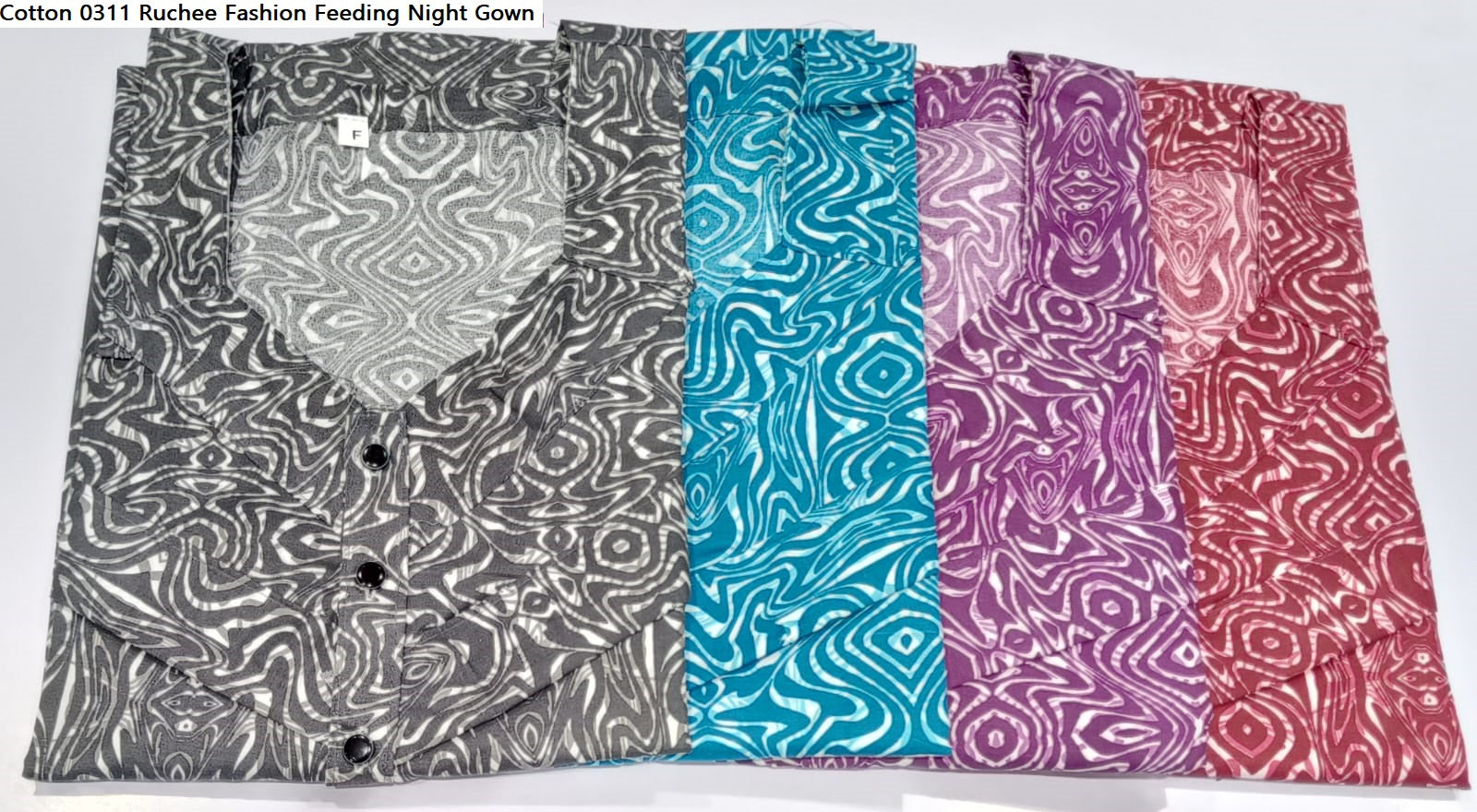 Cotton 0311 Ruchee Fashion Feeding Night Gown