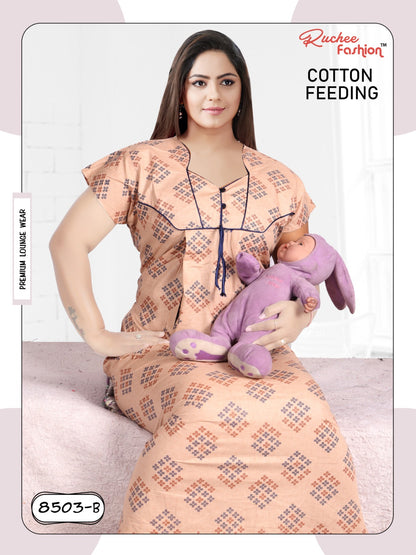 Cotton 1812 Ruchee Fashion Feeding Night Gown