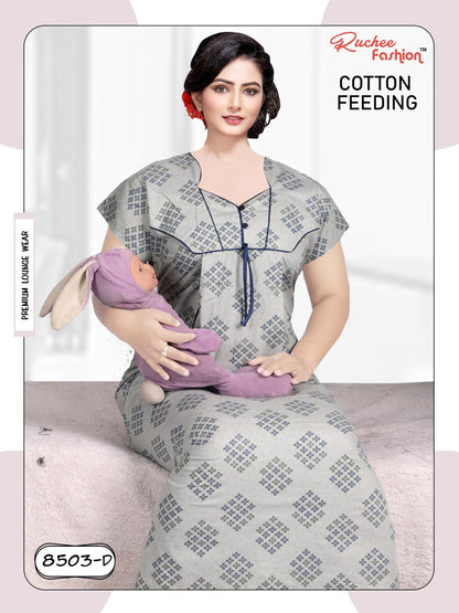 Cotton 1812 Ruchee Fashion Feeding Night Gown
