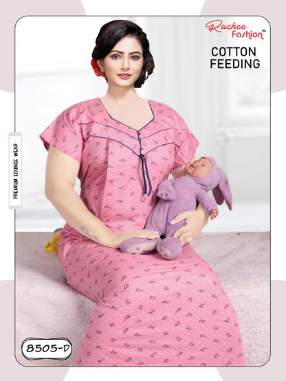Cotton 1812 Ruchee Fashion Feeding Night Gown