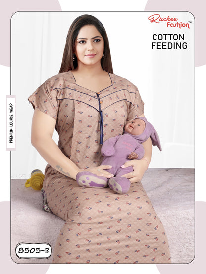 Cotton 1812 Ruchee Fashion Feeding Night Gown