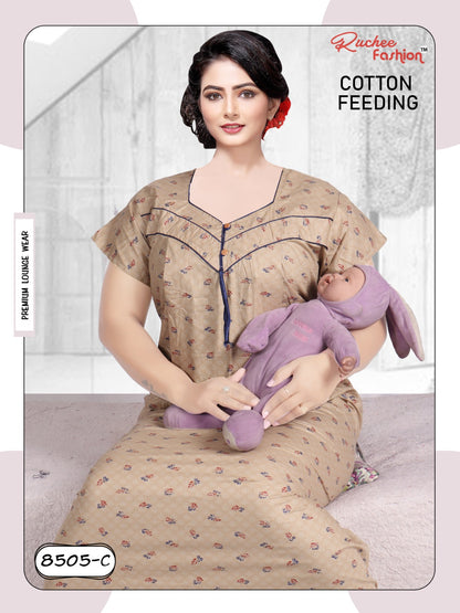 Cotton 1812 Ruchee Fashion Feeding Night Gown