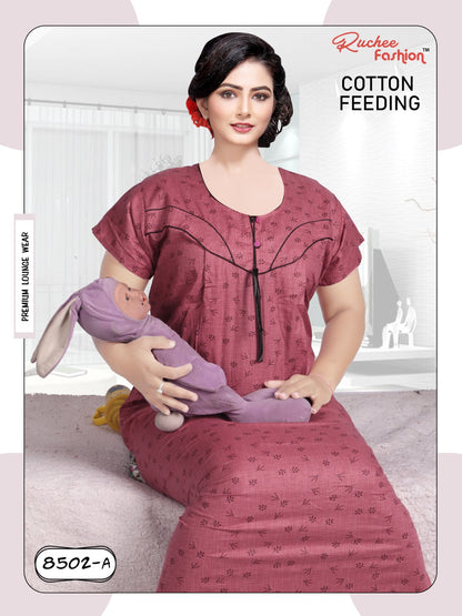 Cotton 1812 Ruchee Fashion Feeding Night Gown