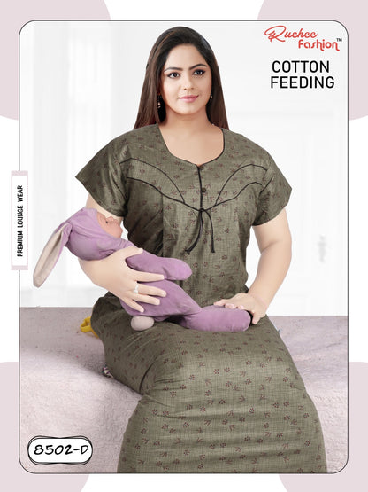 Cotton 1812 Ruchee Fashion Feeding Night Gown