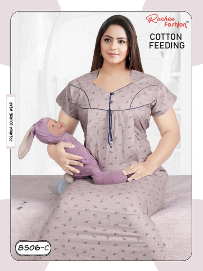 Cotton 1812 Ruchee Fashion Feeding Night Gown