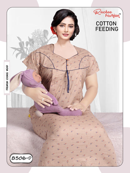Cotton 1812 Ruchee Fashion Feeding Night Gown