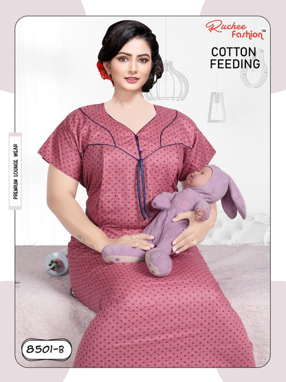 Cotton 1812 Ruchee Fashion Feeding Night Gown