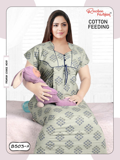 Cotton 1812 Ruchee Fashion Feeding Night Gown