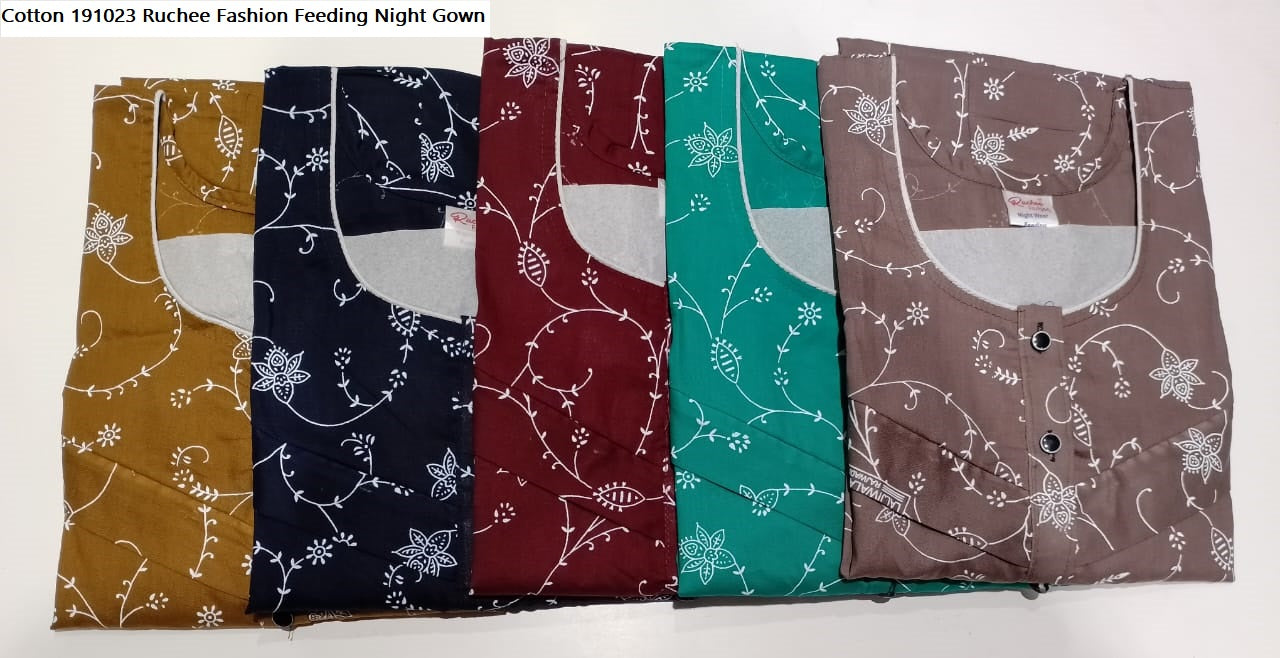 Cotton 191023 Ruchee Fashion Fancy Feeding Night Gown – Kavya