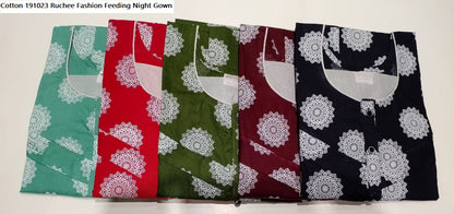 Cotton 191023 Ruchee Fashion Fancy Feeding Night Gown