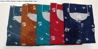Cotton 191023 Ruchee Fashion Fancy Feeding Night Gown