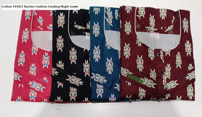Cotton 191023 Ruchee Fashion Fancy Feeding Night Gown
