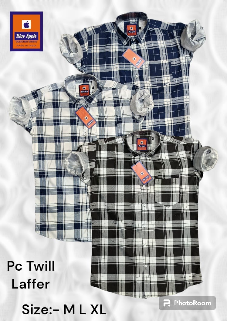 Cotton 2111 Blue Apple Mens Shirts