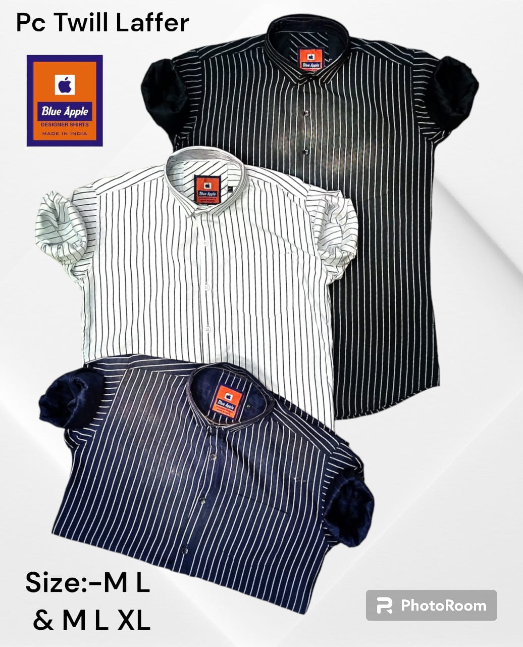 Cotton 2111 Blue Apple Mens Shirts