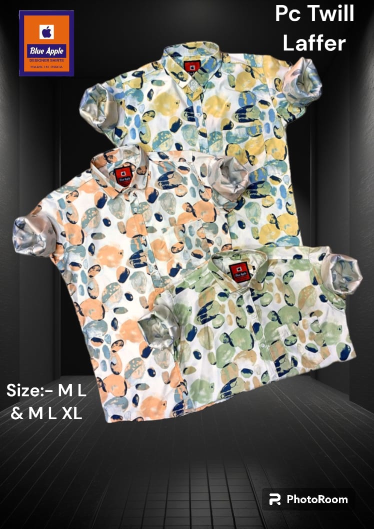 Cotton 2111 Blue Apple Mens Shirts